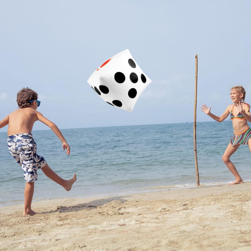 Restroma 8 Pack 14 Inch Jumbo Inflatable Dice Large Blow Up Dices Giant Dice Toys for Indoor Outdoor Broad Game Party Favors - Image 5
